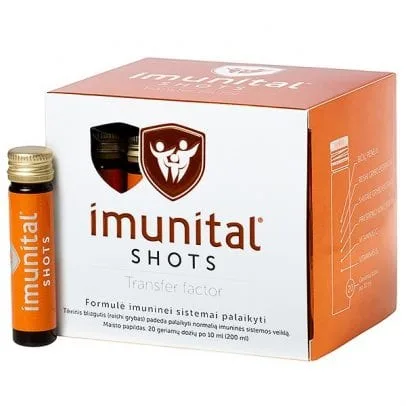Fiole buvabile pentru imunitate Reishi & Shitake, 20 x 10ml, Imunital Boost — preț și oferte