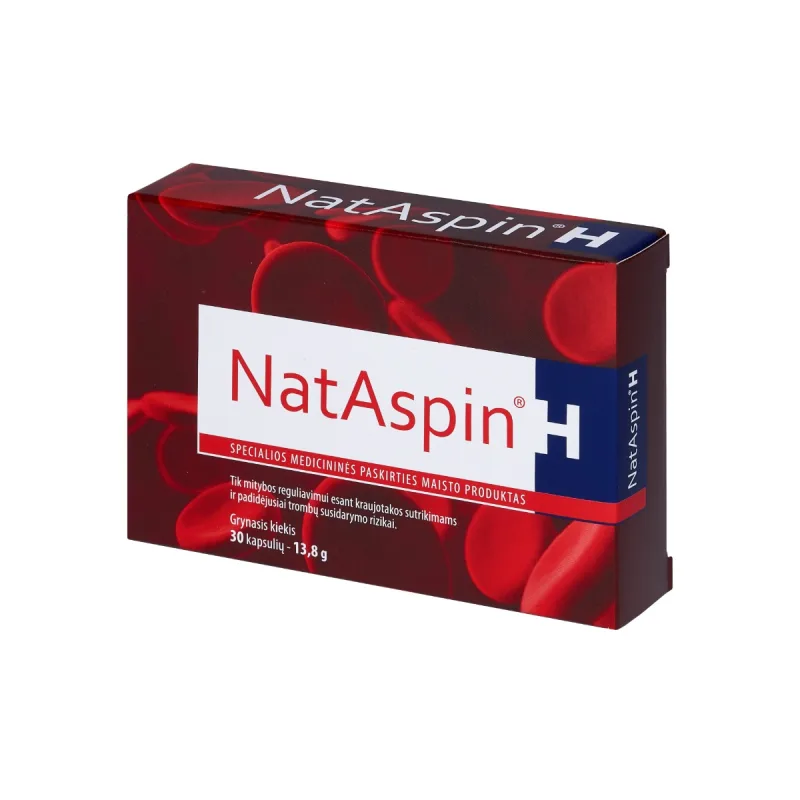 Capsule pentru vasele de sange si circulatia sangelui H, 30 capsule, NatAspin — preț și oferte