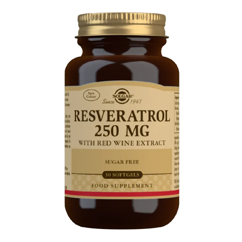 Resveratrol 250mg cu extract de vin rosu, Solgar — preț și oferte