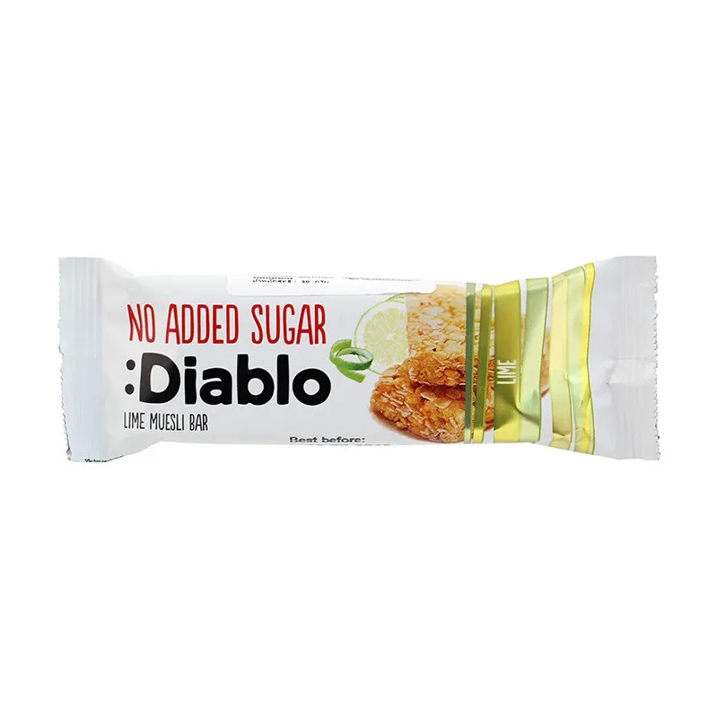 Baton fara zahar cu muesli si lime, 30g, Diablo — preț și oferte