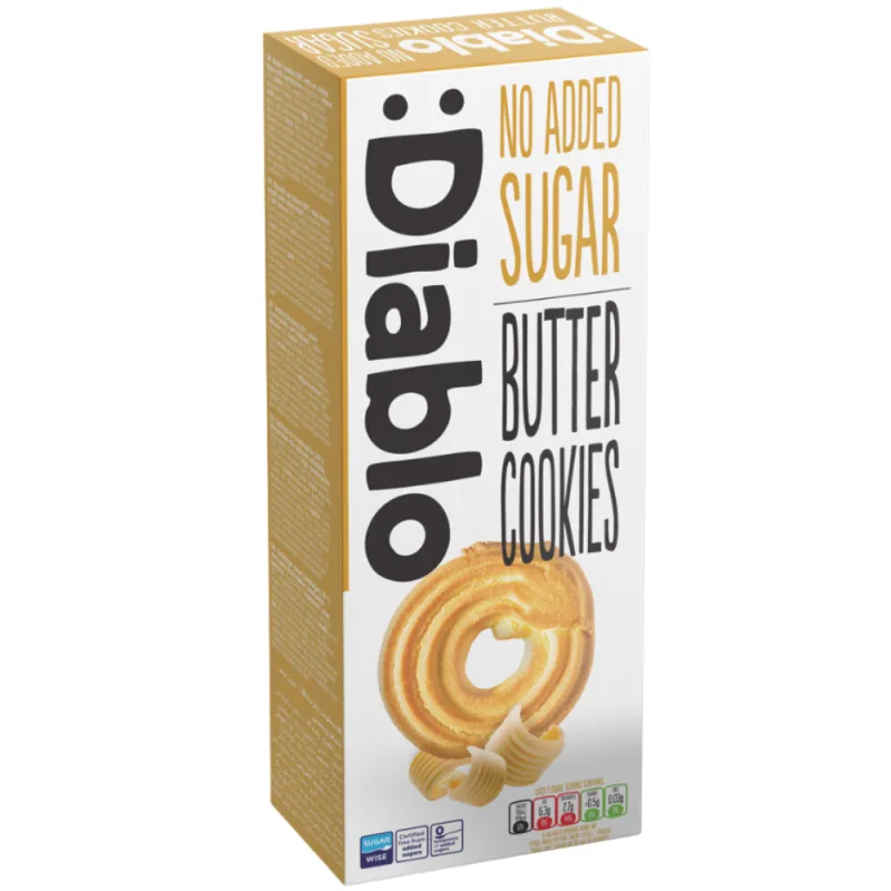 Biscuiti cu unt fara zahar, 135g, Diablo — preț și oferte
