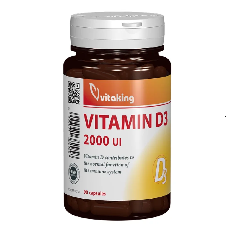 Vitamina D3, 2000UI, 90 capsule, Vitaking — preț și oferte
