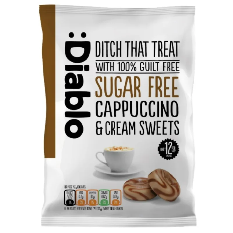 Dropsuri fara zahar cu cappucino si frisca, 75g, Diablo — preț și oferte