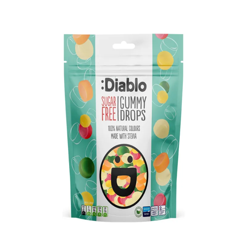 Dropsuri gumate fara zahar, 75g, Diablo — preț și oferte