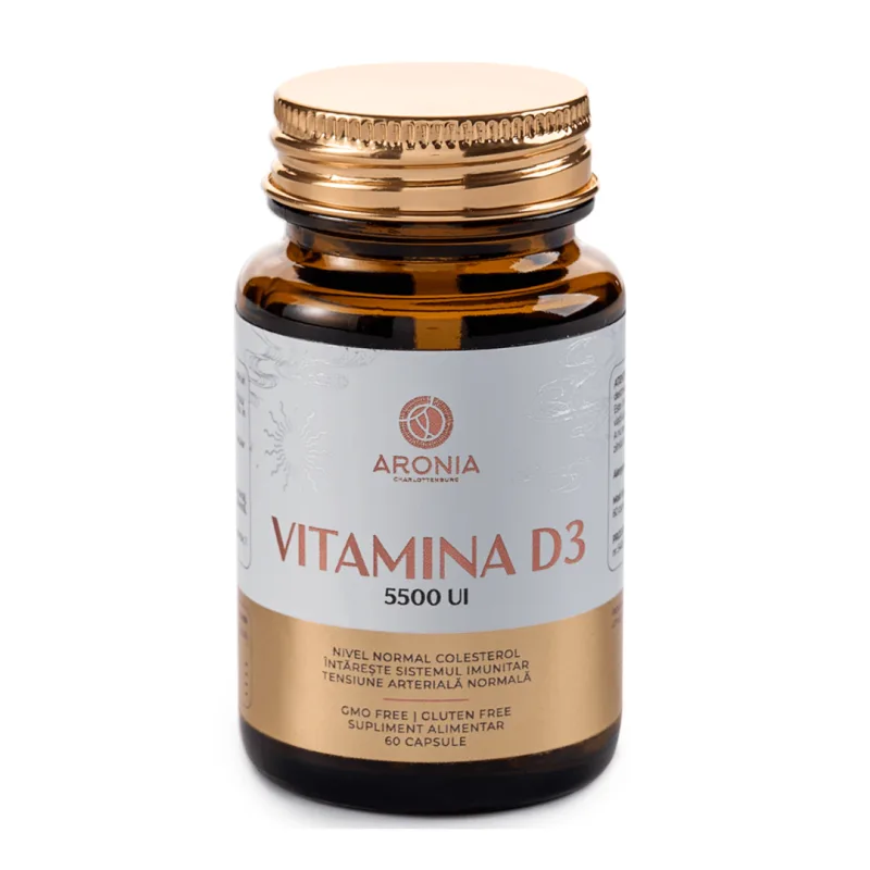 Vitamina D3 5500UI, 60 capsule, Aronia Charlottenburg — preț și oferte