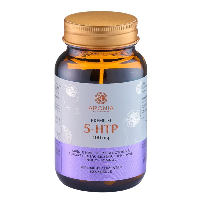 Premium 5-HTP, 100 mg, 60 capsule, Aronia Charlottenburg — preț și oferte