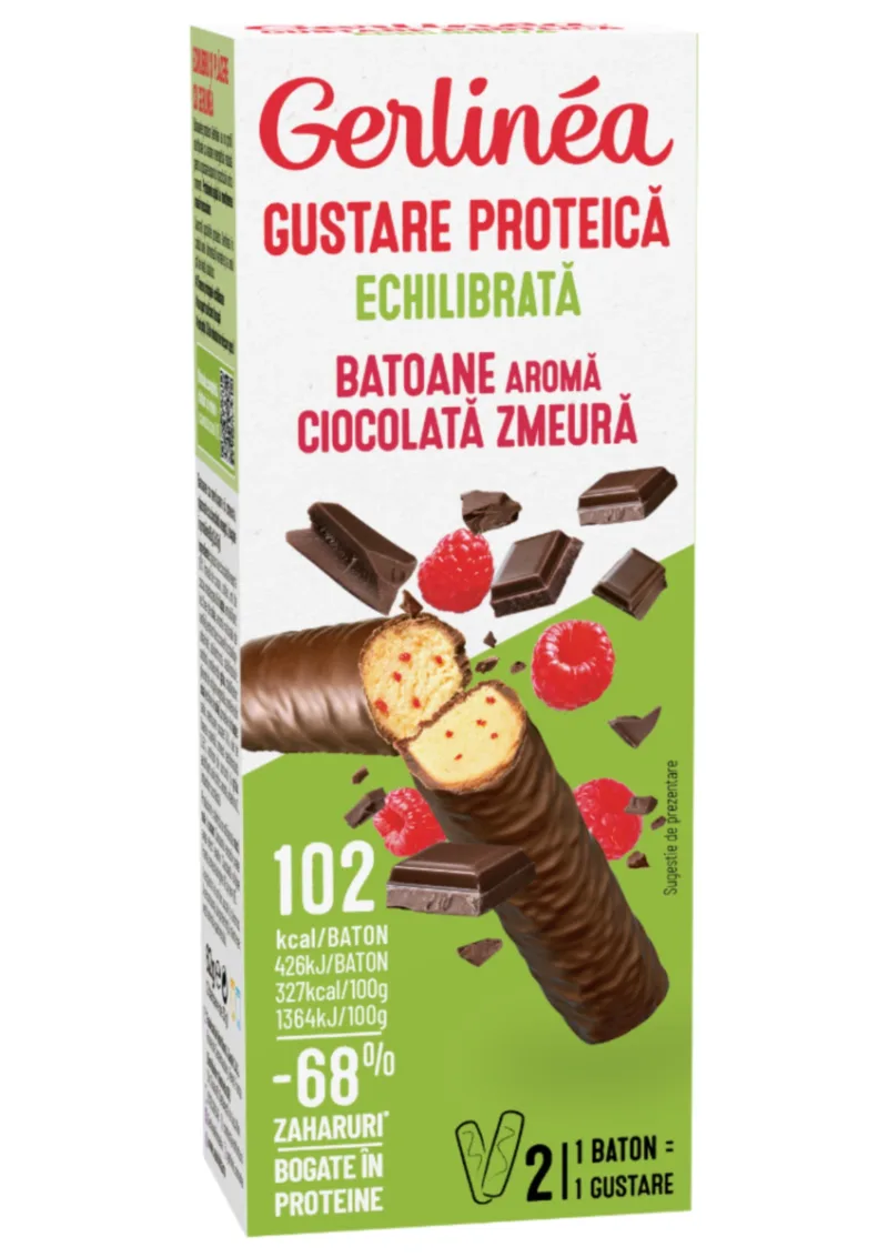 Batoane cioco-zmeura, 62g, Gerlinea — preț și oferte