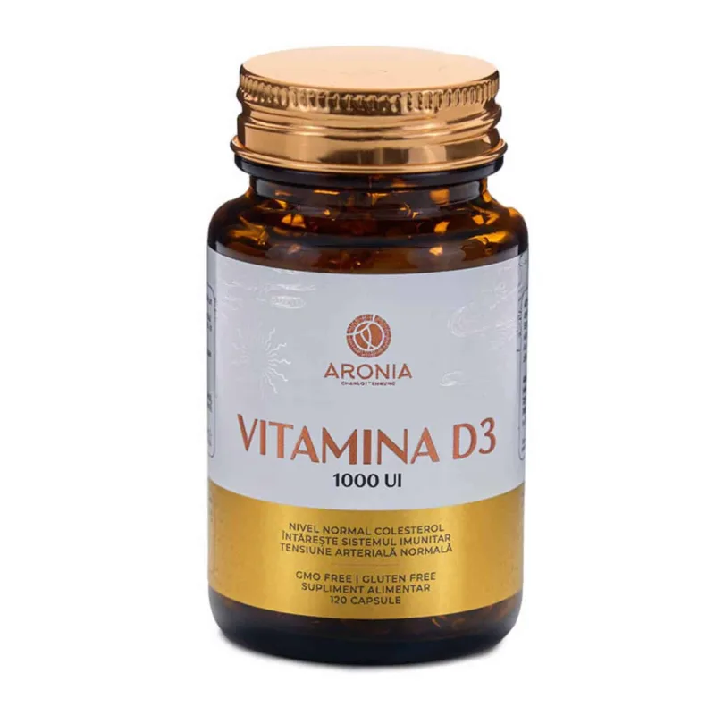 Vitamina D3 1000UI, 120 capsule, Aronia Charlottenburg — preț și oferte