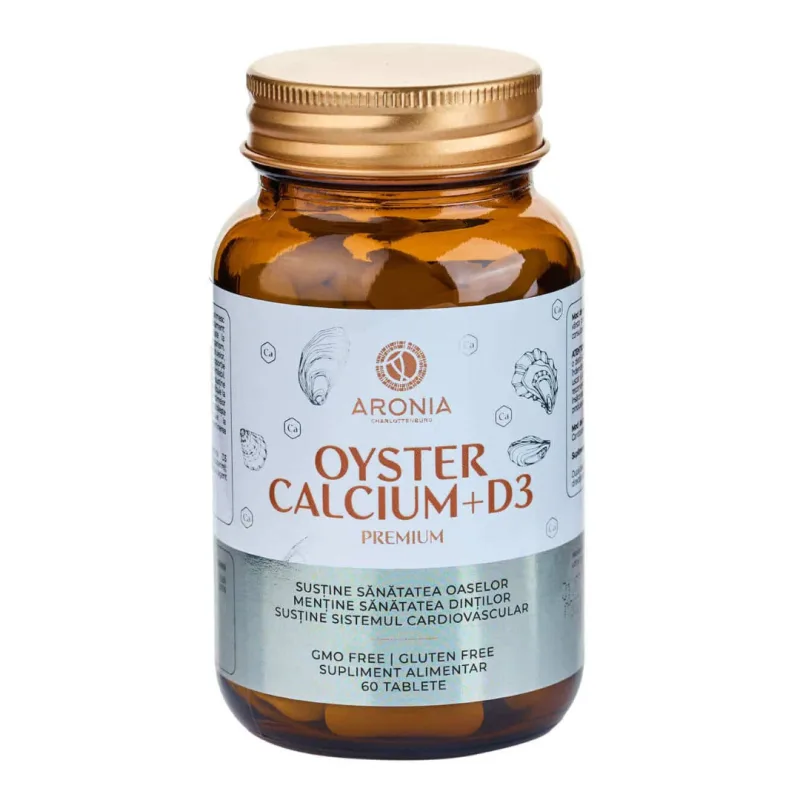 Calciu si vitamina D3, Premium Oyster, 60 tablete, Aronia Charlottenburg — preț și oferte