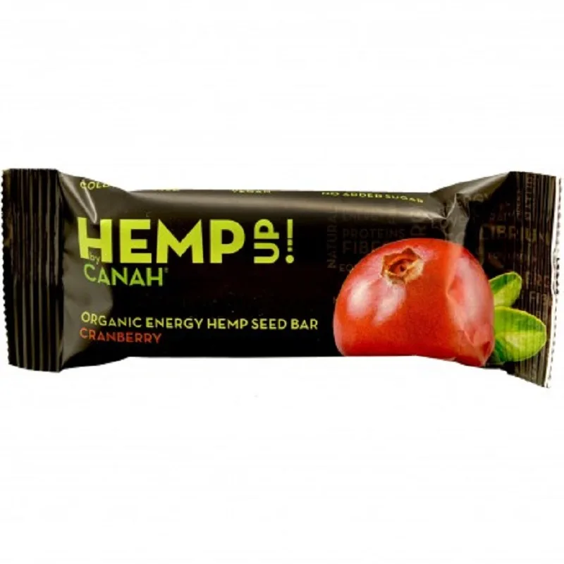 Baton din seminte de canepa cu merisoare ECO, 48g, Canah — preț și oferte