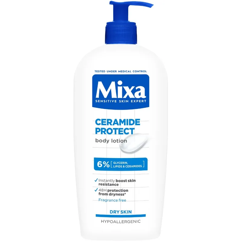 Lotiune de corp cu 6% Glicerina piele uscata Ceramide Protect, 400ml, Mixa — preț și oferte