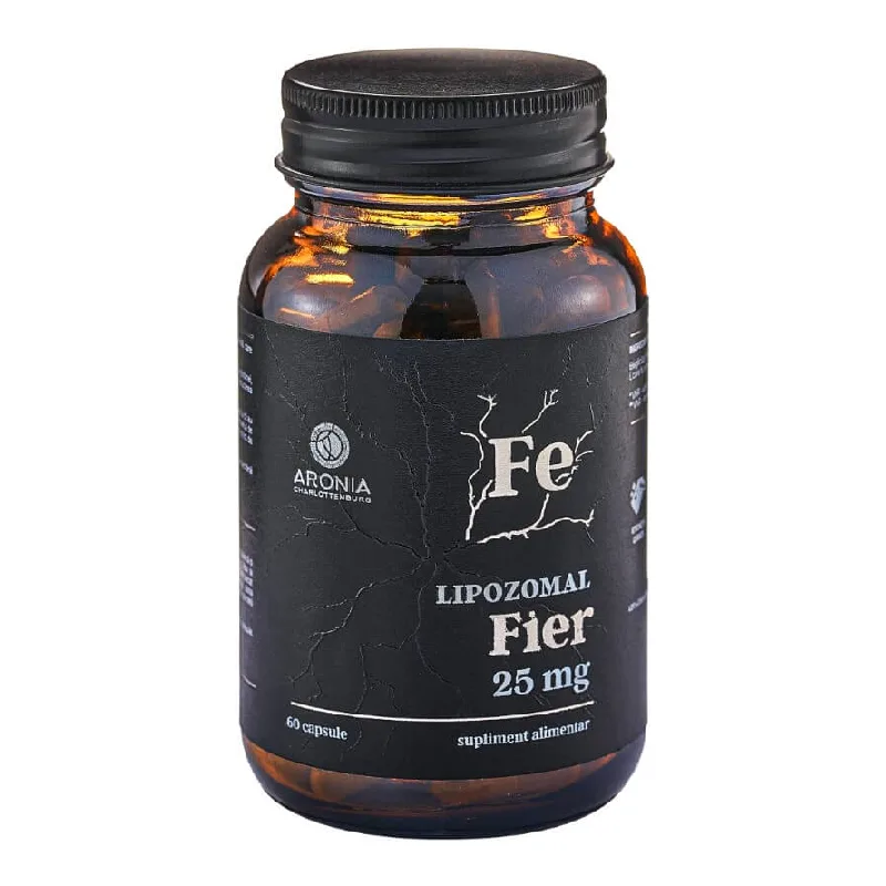 Fier Lipozomal la 25mg, 60 capsule, Aronia Charlottenburg — preț și oferte