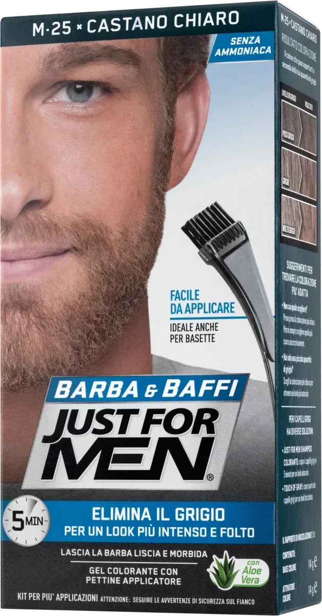 Vopsea pentru barba si mustata Castaniu Deschis M25, 28g, Just For Men — preț și oferte