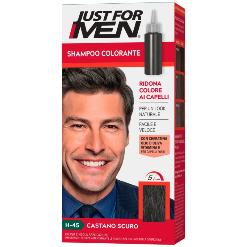 Sampon colorant Castano Scuro H-45, 66ml, Just For Men — preț și oferte