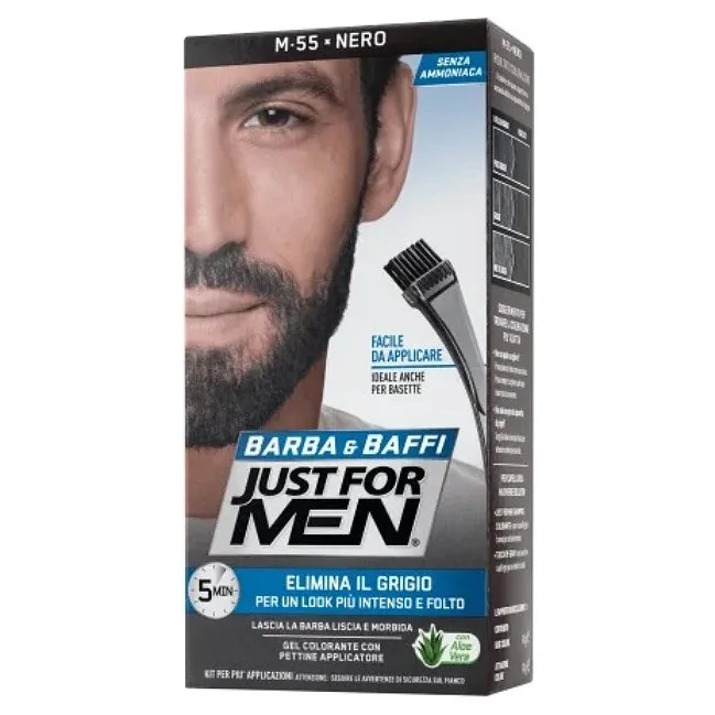 Vopsea pentru barba si mustata Negru M55, 28g, Just For Men — preț și oferte