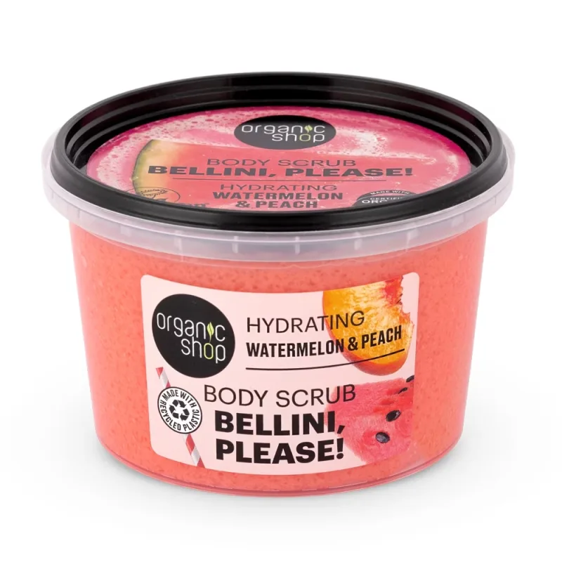 Scrub de corp hidratant cu pepene si piersica Bellini Please, 250ml, Organic Shop — preț și oferte