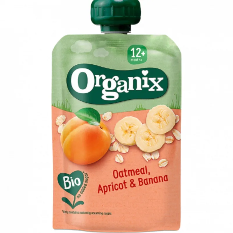 Gustare de ovaz cu caise si banane +12 luni Bio, 100g, Organix — preț și oferte