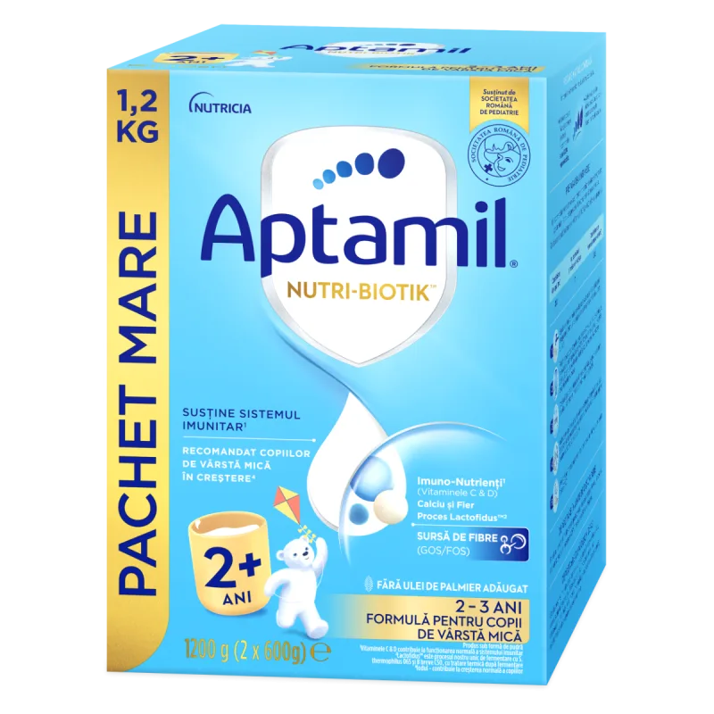 Formula de lapte pentru copii de varsta mica 2-3 ani NUTRI-BIOTIK 2+, 1200g, Aptamil Aptamil Junior — preț și oferte