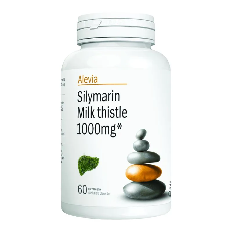 Silymarin Milk thistle 1000mg, 60 comprimate, Alevia — preț și oferte