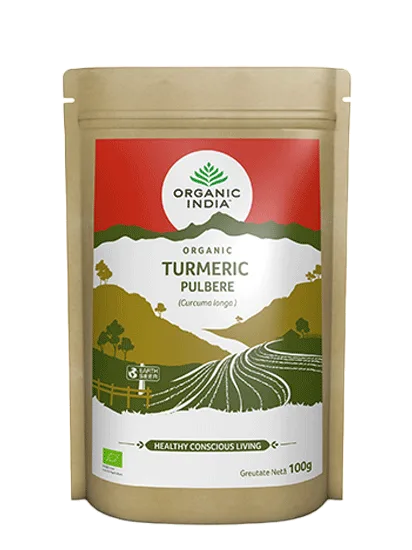 Turmeric pulbere fara gluten, 100g, Organic India — preț și oferte
