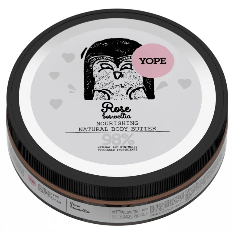 Unt de corp natural cu trandafiri si Boswelia, 200ml, Yope — preț și oferte