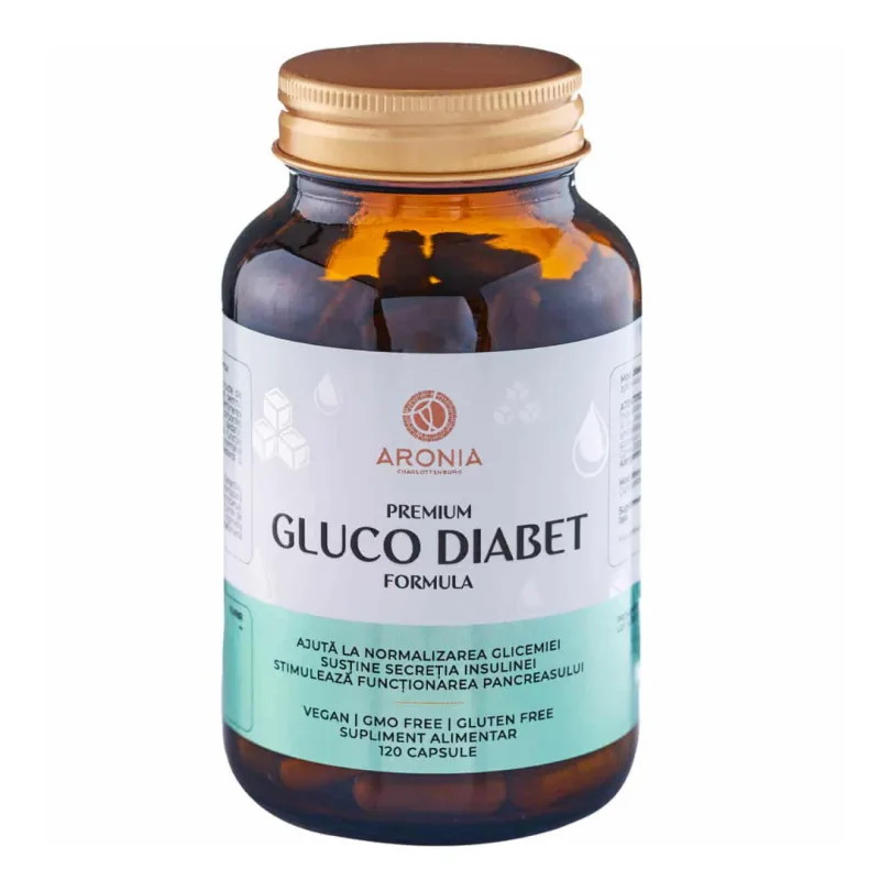 Premium Gluco-Diabet, 120 capsule, Aronia Charlottenburg — preț și oferte