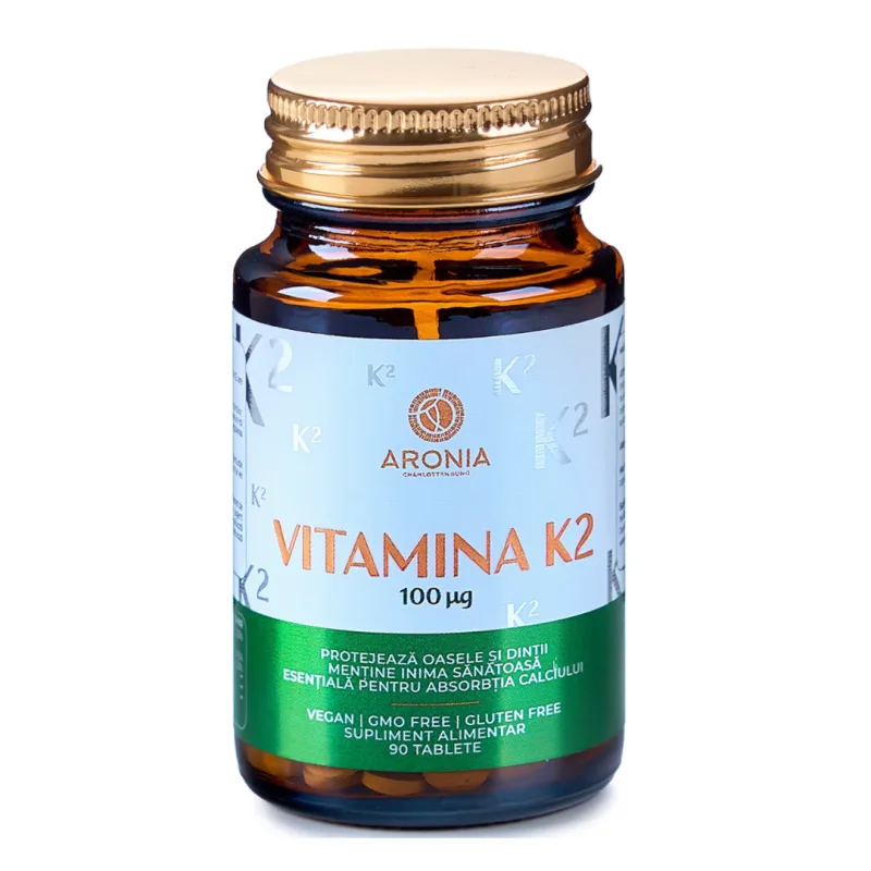 Vitamina K2, 100mcg, 90 capsule, Aronia Charlottenburg — preț și oferte
