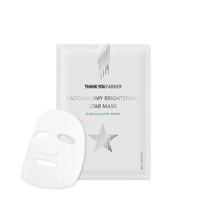 Masca servetel Saccharomy Brightening Star Mask, 1bucata, Thank You Farmer — preț și oferte