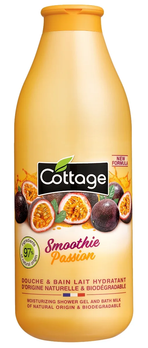 Gel de dus si lapte de baie Smoothie Passion, 750ml, Cottage — preț și oferte