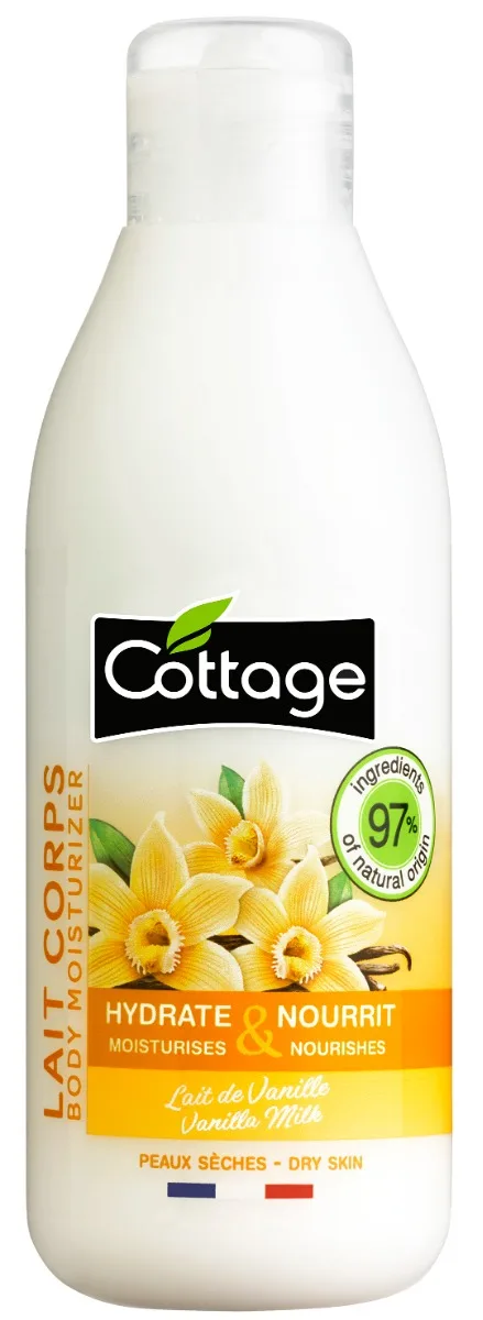 Lapte de corp hidratant cu aroma de vanilie, 200ml, Cottage — preț și oferte