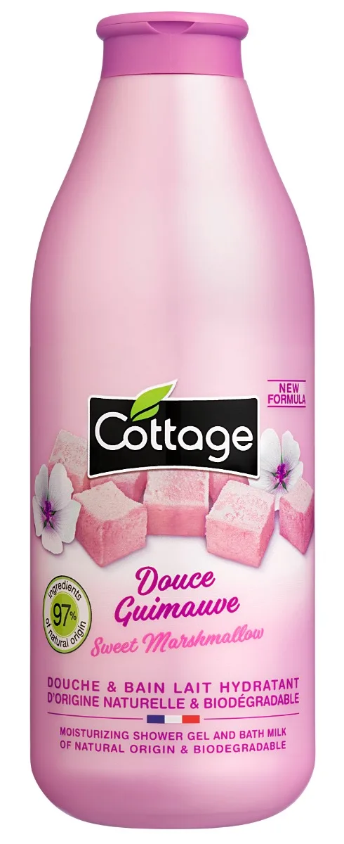 Gel de dus si lapte de baie cu aroma Marshmallow, 750ml, Cottage — preț și oferte
