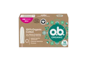Tampoane organic mini, 16 bucati, O.B.