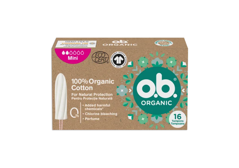 Tampoane organic mini, 16 bucati, O.B. — preț și oferte