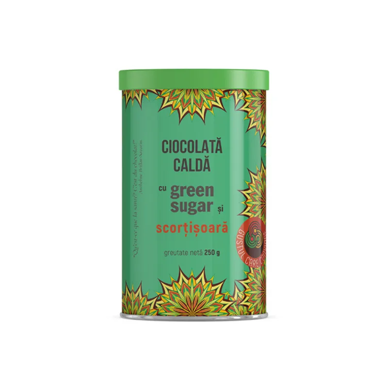 Ciocolata calda cu green sugar si scortisoara, 250g, Laboratoarele Remedia — preț și oferte