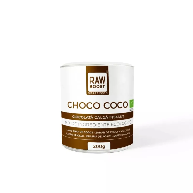 Ciocolata calda Choco Coco Bio, 200g, Rawboost — preț și oferte