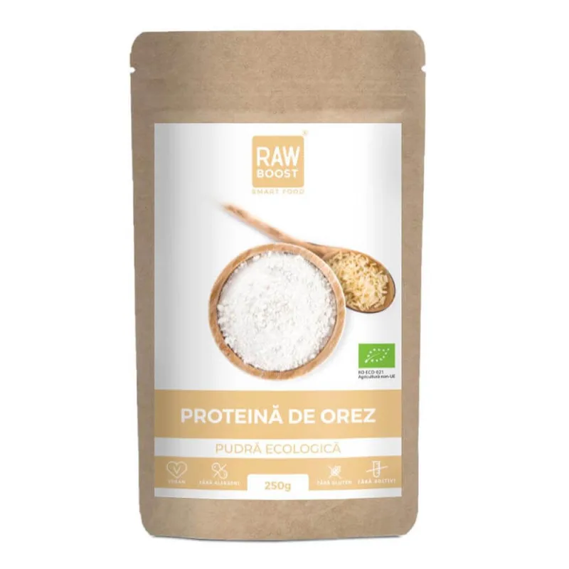 Proteina de orez pudra Bio, 250g, Rawboost — preț și oferte