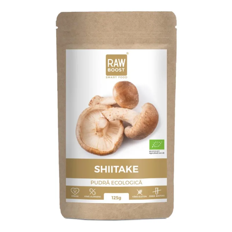 Shiitake pudra Bio, 125g, Rawboost — preț și oferte