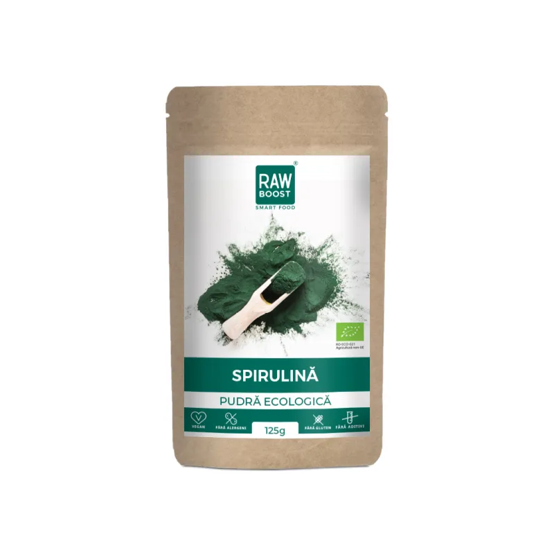Spirulina pudra Bio, 125g, RawBoost — preț și oferte