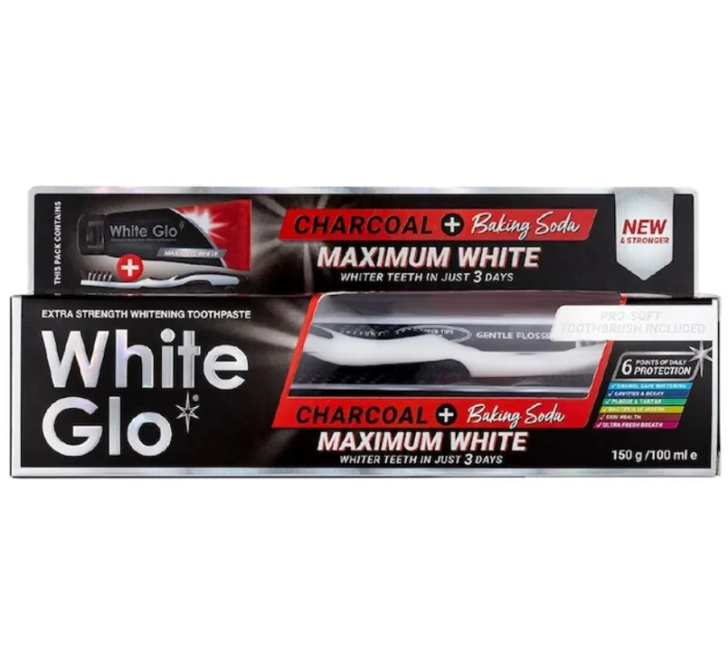 Pasta de dinti cu periuta Maximum White, 100ml, White Glo — preț și oferte