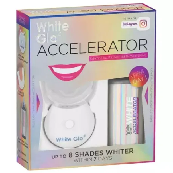 Kit de albire dentara cu lumina albastra, 1 bucata, White Glo — preț și oferte