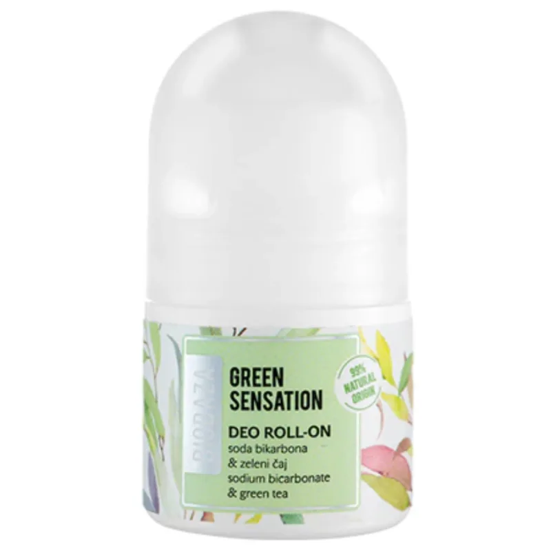 Deodorant natural cu piatra de alaun pentru femei Green Tea Sensation, 20ml, Biobaza — preț și oferte