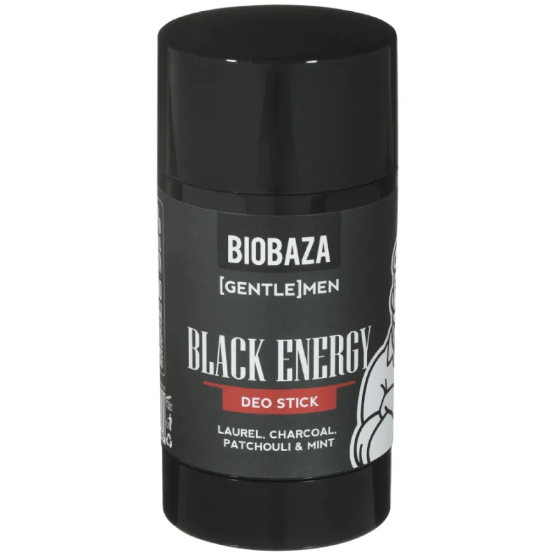 Deodorant stick natural fara aluminiu pentru barbati Black Energy, 50ml, Biobaza — preț și oferte
