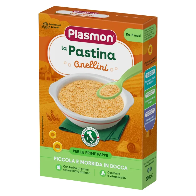 Mini paste Anellini de la 6 luni, 300g, Plasmon — preț și oferte