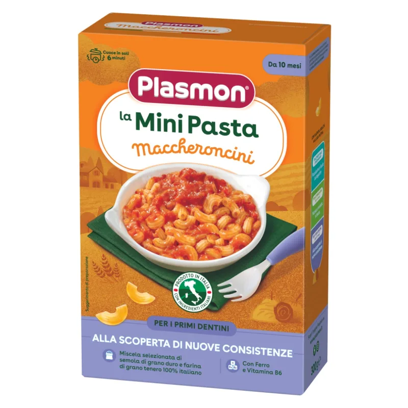 Mini paste Maccheroncini de la 10 luni, 300g, Plasmon — preț și oferte