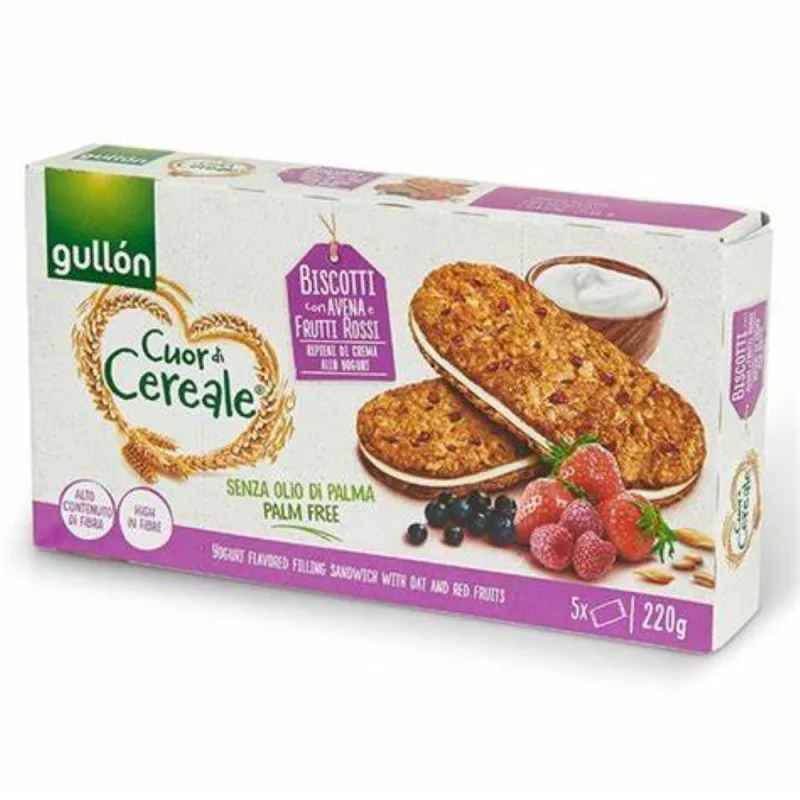 Biscuiti cu crema yoghurt fructe, 220g, Gullon — preț și oferte
