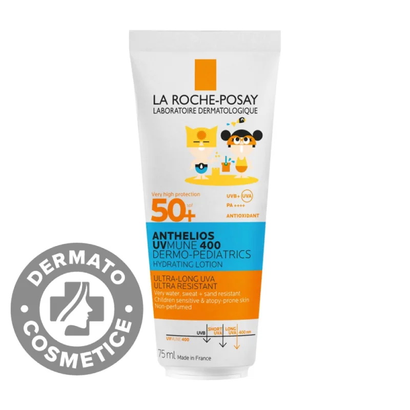 Lapte hidratant cu protectie solara pielea copiilor SPF50+ Anthelios UVMUNE 400, 75ml, La Roche-Posay — preț și oferte
