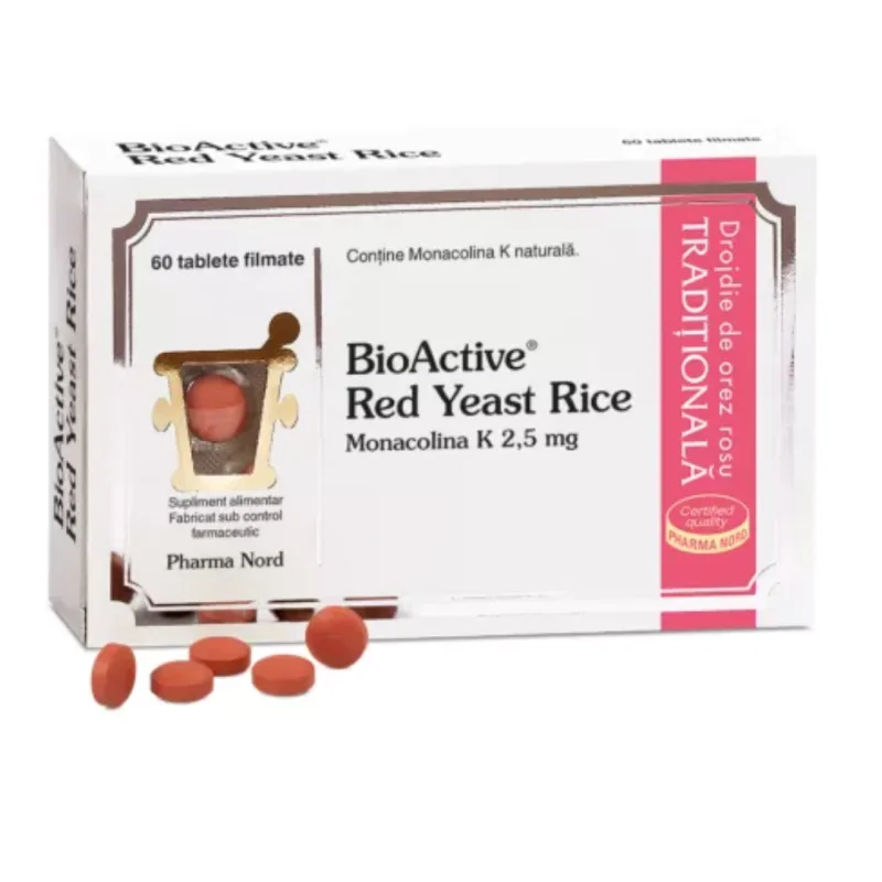 BioActive Red Yeast Rice, 60 tablete, Pharma Nord — preț și oferte