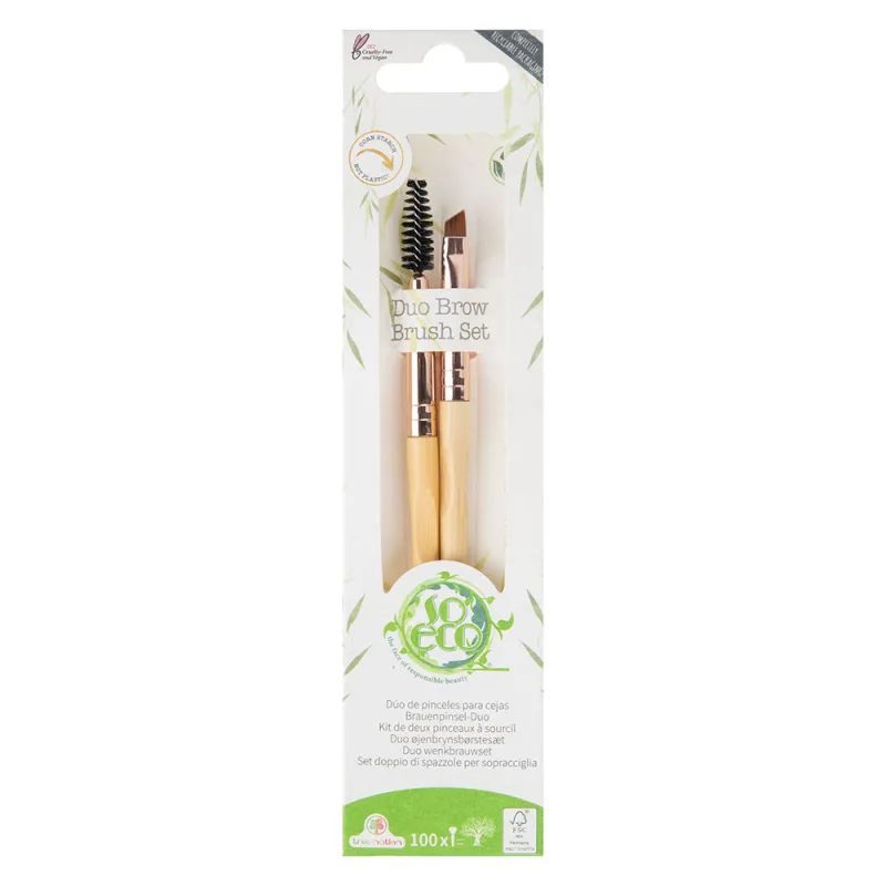 Set 2 pensule ecologice pentru aranjarea si definirea sprancenelor, 1 bucata, So Eco — preț și oferte