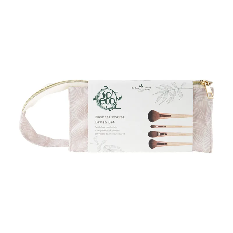 Set 4 pensule ecologice pentru machiaj Natural Travel Nude, 1 bucata, So Eco — preț și oferte