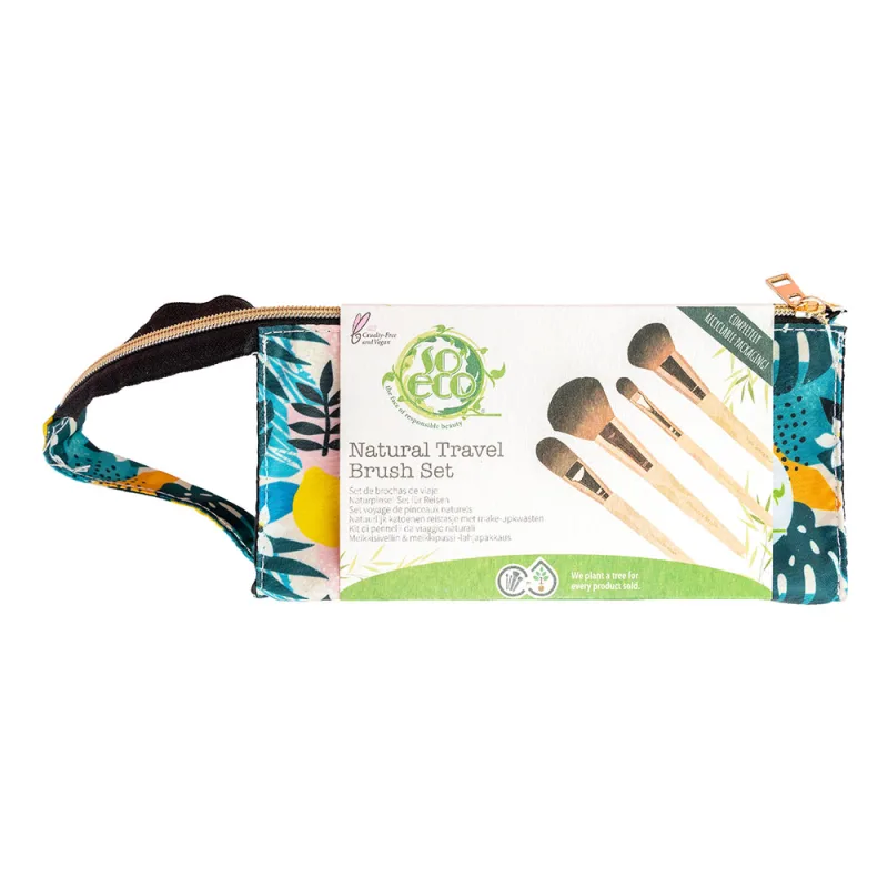 Set 4 pensule ecologice pentru machiaj Natural Travel, 1 bucata, So Eco — preț și oferte